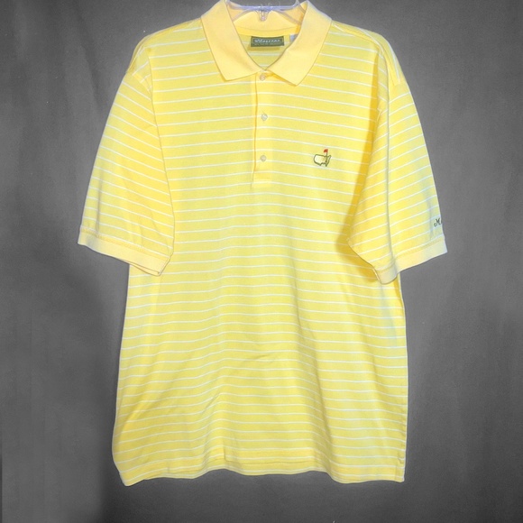 The Masters Pale Yellow Golf Shirt - Picture 1 of 7